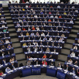 European lawmakers vote on the European Commission's plan on energies at the European Parliament, Wednesday, July 6, 2022 in Strasbourg, eastern France. European Union lawmakers voted to include natural gas and nuclear in the bloc's list of sustainable activities. The European Commission earlier this year made the controversial proposal as part of its plans for building a climate-friendly future, dividing member countries and drawing outcry from environmentalists as "greenwashing."
