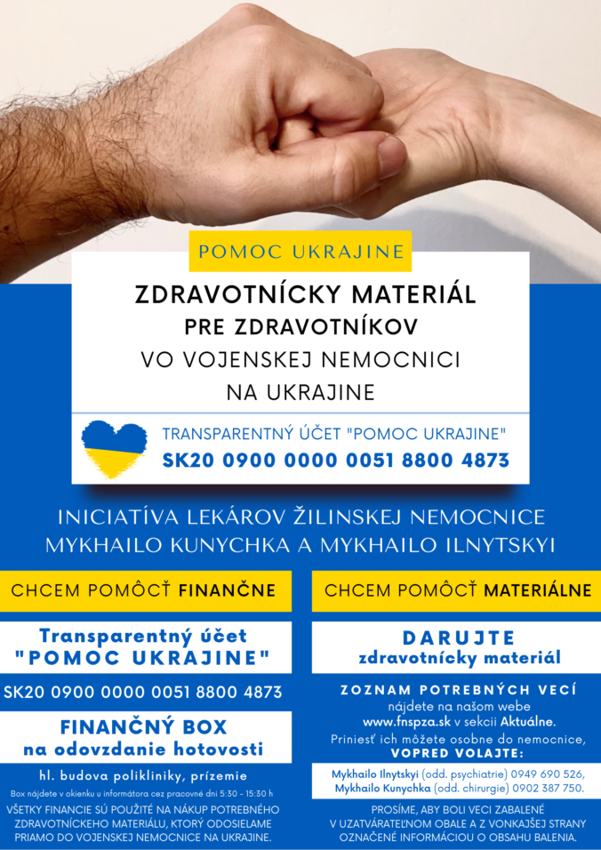 Fnsp za_pomoc ukrajine_lekari zilina_plagat.png